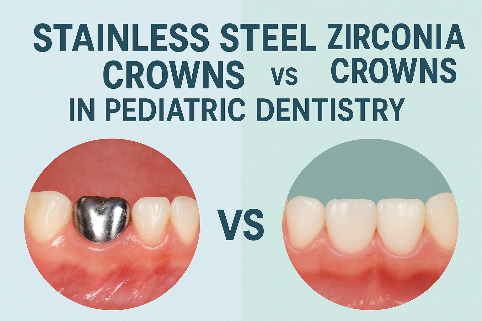 A Discussion on Stainless Steel Crowns and Zirconia Crowns Used in Pediatric Dentistry